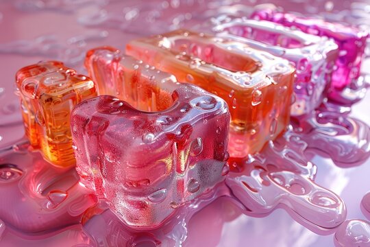 Gelatinous Font letters appear gelatinous, wobbling