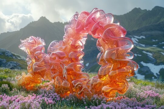Gelatinous Font letters appear gelatinous, wobbling