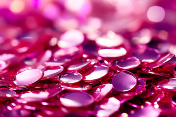 Pink shining sequined bokeh background