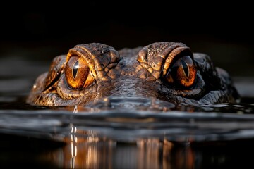 Wall Mural - Gharial in natural environment ultra-realistic photo