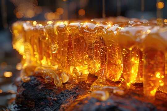 Honey Drip Font letters dripping honey