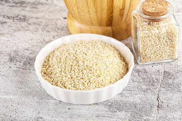 Sticker - Sesame seeds heap in the bowl