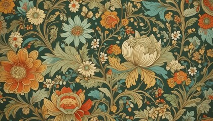 Naklejka na meble beautiful floral pattern, vintage, wallpaper, stationary, pattern, flowers, decoration, design, textile, decor, nature, blossom, backdrop, walls, paper, bold, delicate, background, phone wallpaper