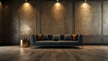 Wall Mural - The empty luxury living room interior design and wall pattern background texture 