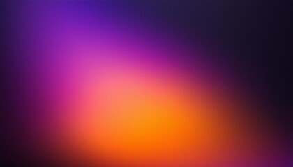 Sticker - vibrant abstract glow a purple orange gradient grainy background with dark black noise texture for design and poster creation