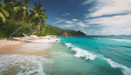 Wall Mural - tropical beach water background