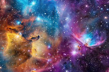 a galaxy full of colorful stars