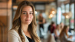 © Olga - Businesswoman confidently leading a team meeting, highly professional photo picture emphasizing sharp focus and clear expressions, businesswoman, with copy space