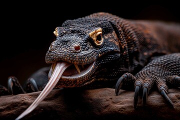 Komodo Dragon in natural environment