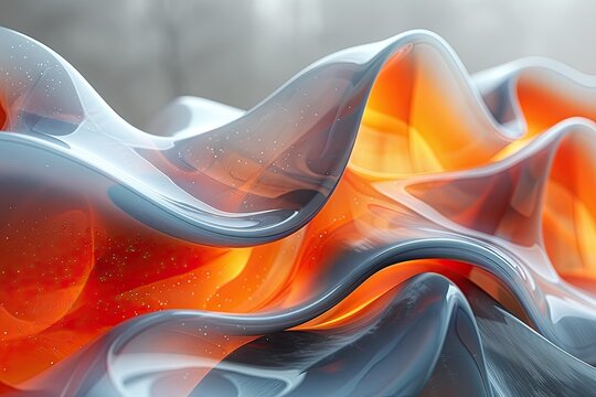Organic Forms waves flowing shapes, grainy gradients emphasize their fluidity.