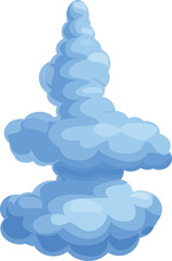 Poster - Cartoon style cloud is floating in the sky, bringing the promise of rain or perhaps just a beautiful day