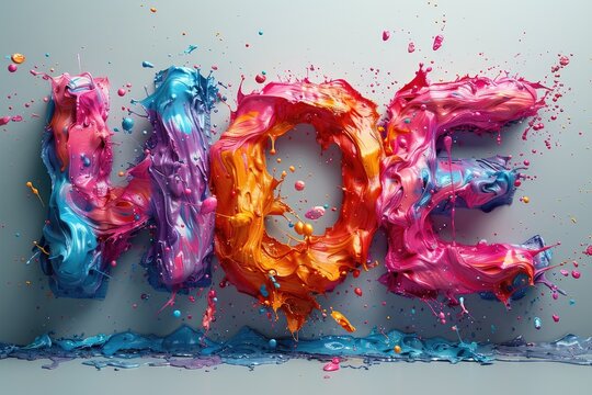 Paint Splash Letters letters formed vibrant paint splashes, with dynamic movement