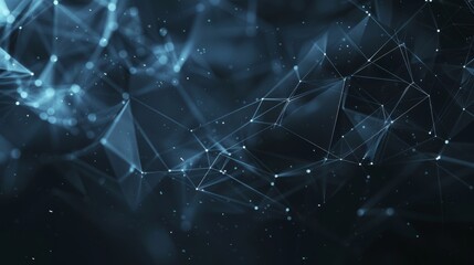Poster - Immerse yourself in visually captivating digital artwork featuring connected dots and lines, creating a futuristic ambiance. Explore the abstract side of this cyberinspired design