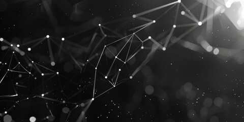 Poster - Abstract digital connection dots. Technology background. Network connection structure. Plexus effect. 3d. High quality photo