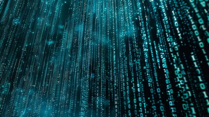 Poster - Abstract Technology Binary code Background. virtual reality and science fiction. High quality photo