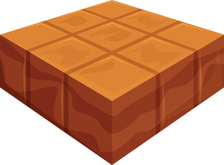 Poster - Milk chocolate bar with filling on a white background