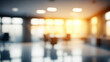 © Marjolein de Swart - Blurred Office Interior with Warm Sunlight and Bokeh Effect