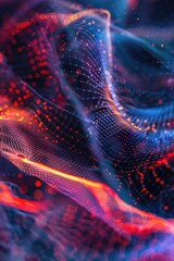 Aufkleber - A close-up shot of a vibrant and abstract colored background