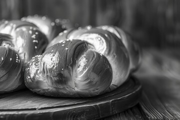 Canvas Print - Close up of piece of bread with sesame seeds on it