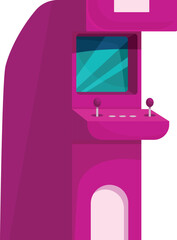 Poster - Classic arcade game is waiting for a player to push the buttons