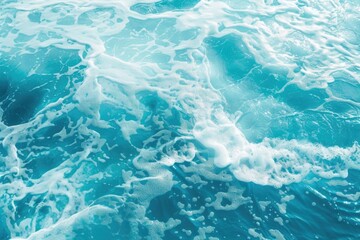 Poster - A close-up shot of a wave crashing in the ocean