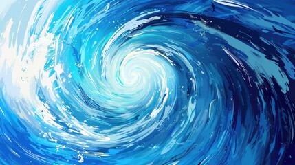 Wall Mural - abstract swirl blue sea background