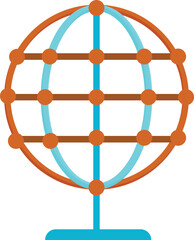 Poster - Global network icon representing worldwide business and connections