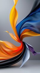 Wall Mural - Abstract Colorful Swirling Fabric Design