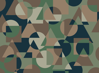 Wall Mural - seamless camouflage geometric pattern