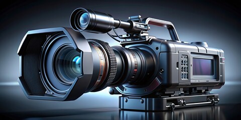 Futuristic video camera with advanced technology , innovation, modern, digital, recording, equipment, technology, high-tech