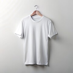 Wall Mural - white t-shirt mockup on a white background