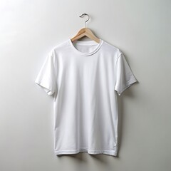 Wall Mural - white t-shirt mockup on a white background