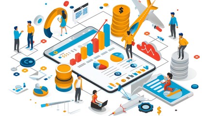Poster - Business Analysis and Growth Illustration.