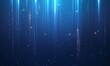 © AI Story - Blue background with vertical lines of light and particles,  with glowing lights and glowing effects, vertical stripes of blue light and stars on a dark background