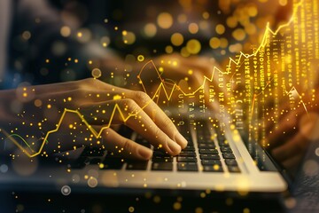 Poster - business stock exchange concept analysis finance marketing forex technology double