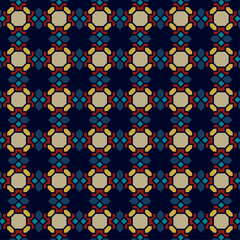 Colorful seamless geometric pattern. Suitable for various design purposes of textiles, tiles, wallpapers, backgrounds, etc.