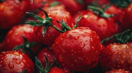 Canvas Print - Organic ripe red tomatoes