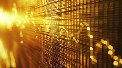 Poster - A close-up of a gold price graph on a digital screen showing fluctuations over time.