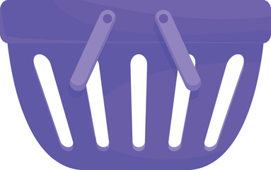 Poster - Shopping basket waiting to be filled while standing on white background