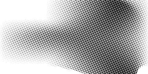 Wall Mural - Halftone faded gradient texture. Grunge halftone grit background. White and black sand noise wallpaper. Retro pixilated vector backdrop design