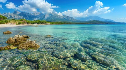 Canvas Print - Crystal Clear Waters of a Secluded Beach