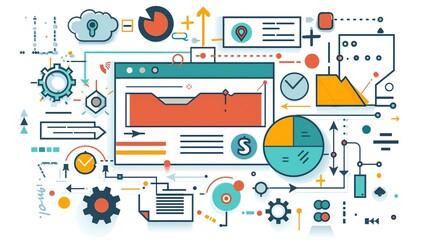 Poster - Abstract infographic with charts and diagrams.
