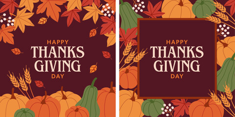 Canvas Print - Cozy Autumn Frame: Perfect for Thanksgiving and Fall Events