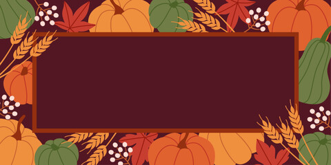 Canvas Print - Cozy Autumn Frame: Perfect for Thanksgiving and Fall Events