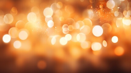 Poster - abstract background featuring a cascade of orange bokeh lights 