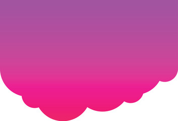 Poster - Abstract modern background with pink and purple gradient and a cloud shape bottom border