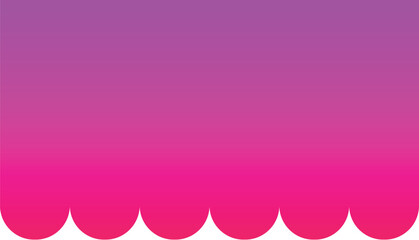 Poster - Simple background with copy space featuring a pink and purple gradient and a scalloped bottom border