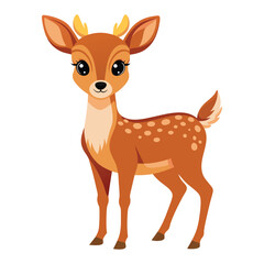 Illustration of Cute Deer Isolated