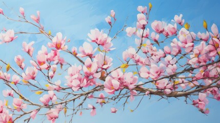 Wall Mural - Vibrant spring blooms scattered 