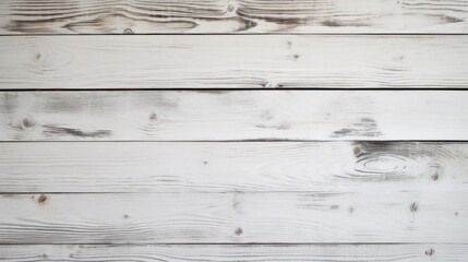 Wall Mural - White wooden boards with a rustic, textured